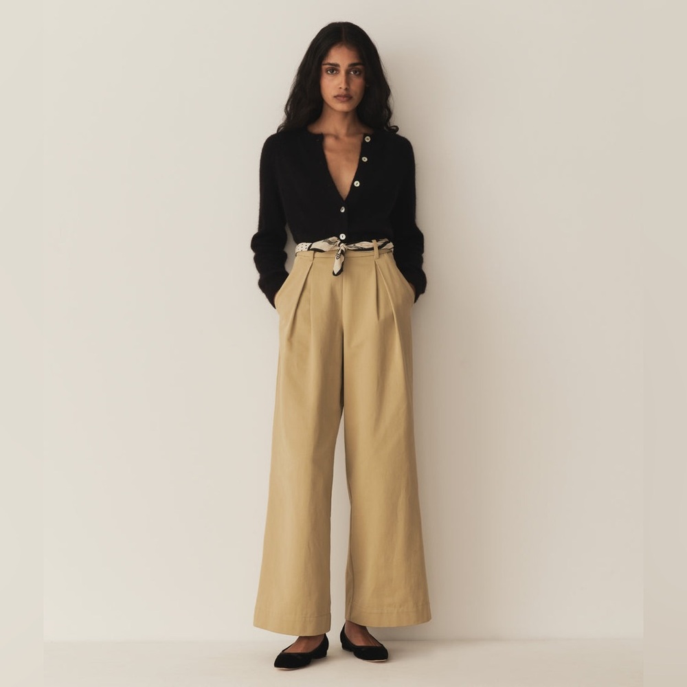 NWT Doen Hilarie Pant in Stone Size 4 (retail $268) - Picture 2 of 6